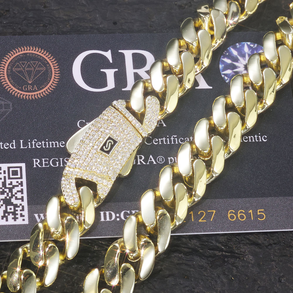 ESKEEM New 925 Silver Monaco C - Cuban Link Chain 12Mm 评论和价格