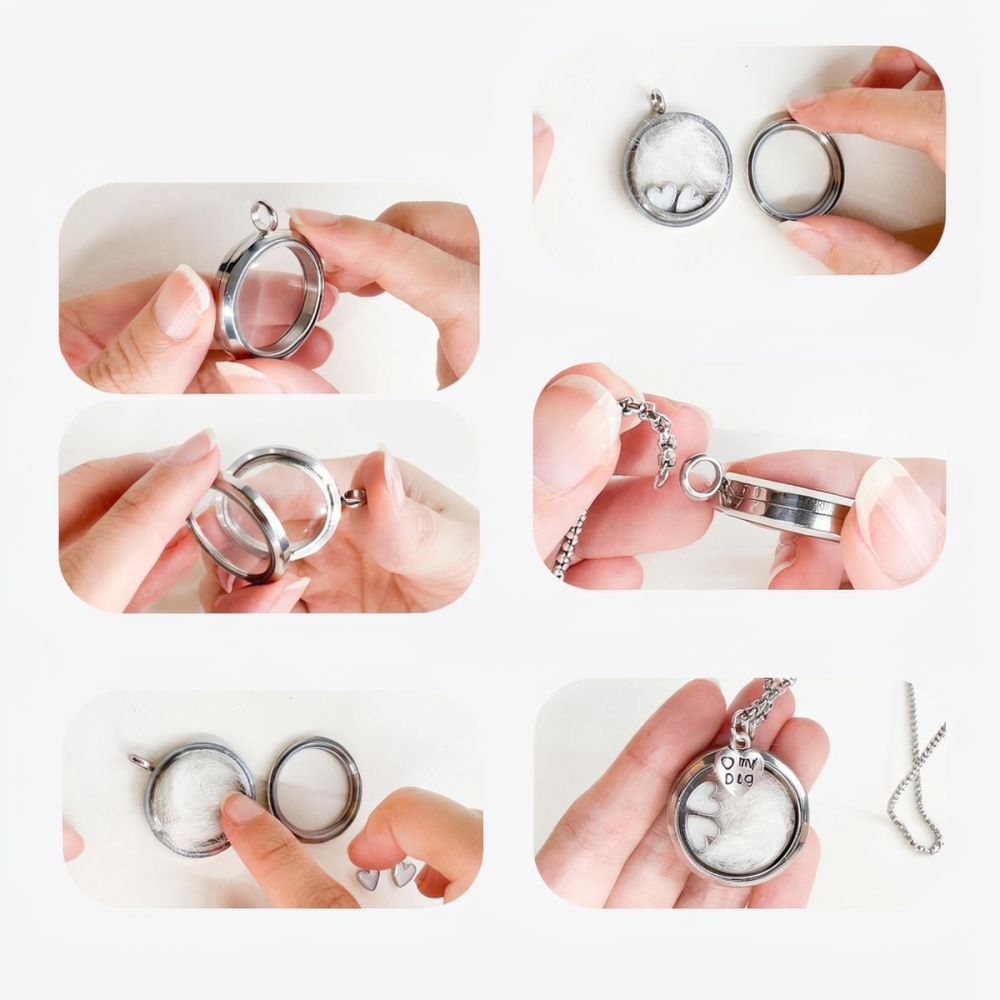 Stainless Steel Heart Keepsake - Heart Locket Necklace Photo 评论和价格